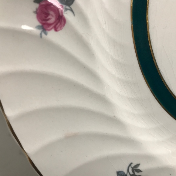 Vintage Burleigh Ware Burgess & Leigh China Burslem England Morning Rose Plate - Picture 3 of 6